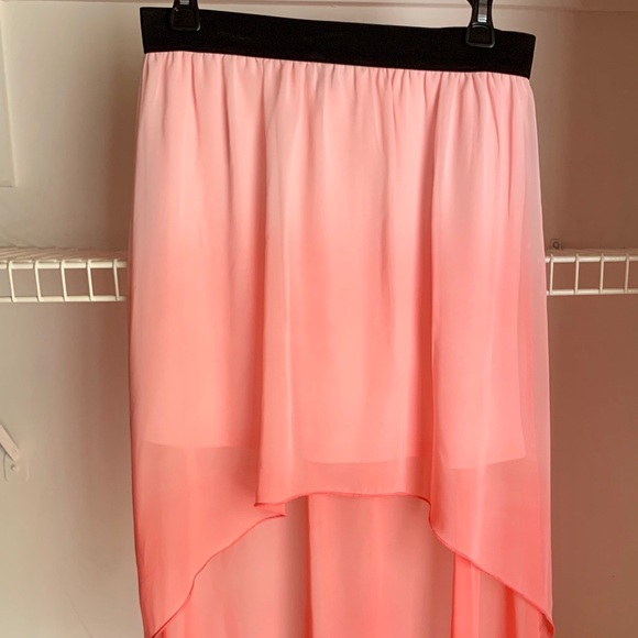 Coral Ombre Hi-low Skirt - Picture 2 of 3
